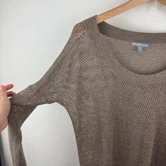 James Perse Mesh Knit Wool Cashmere Sweater - Picture 3 of 8
